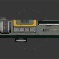 Vintage Gray And Yellow Computer Peripheral With Lens Control Knobs And Interface Ports