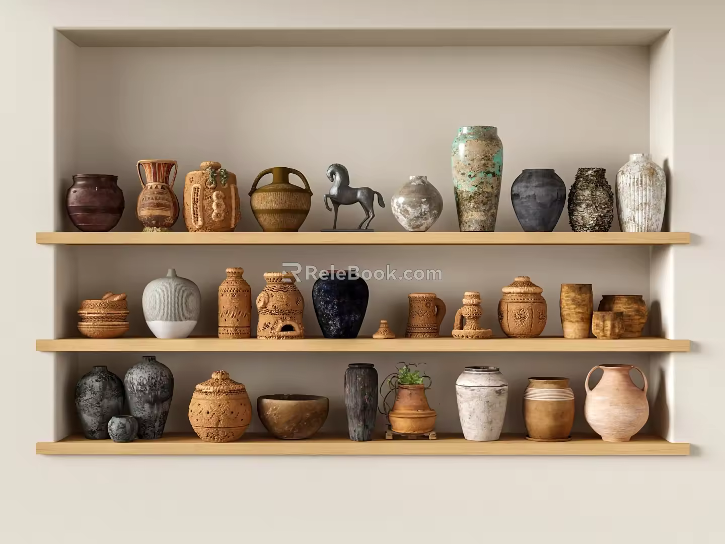 Ancient Pottery Pot in the Wind 3d model