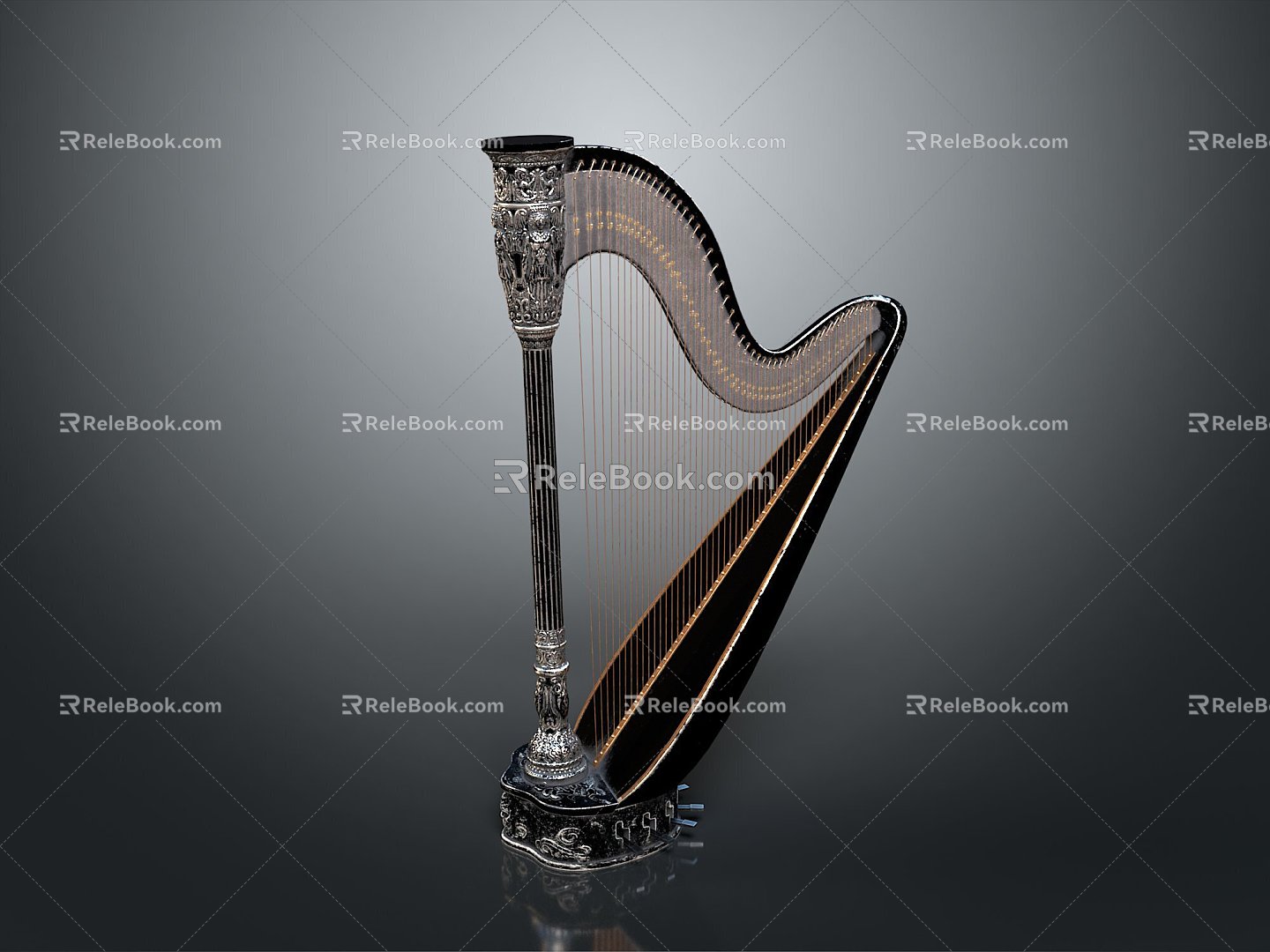 harp classical harp ancient harp western musical instrument western musical equipment western musical equipment music equipment model