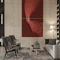 Elegant Hotel Lobby Featuring Marble Flooring Spiral Staircase Pendant Lights Green Plants And Decorative Sculptures