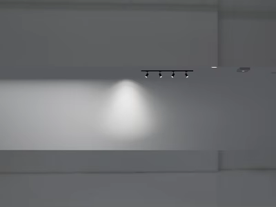 Recessed Downlights and Spotlights with Modern Design Providing Bright Focused Illumination on Ceiling 3d model