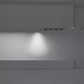 Recessed Downlights and Spotlights with Modern Design Providing Bright Focused Illumination on Ceiling