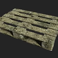 Old Worn Wooden Pallet With Rustic Slats And Aged Texture