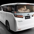 White Toyota Vellfire Minivan Front View Design 3d model