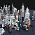Modern Skyscraper Model Collection With Diverse Architectural Designs And Structures 3d model