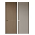 Modern Wood Grain and Smooth Gray Hinged Doors for Contemporary Home Design