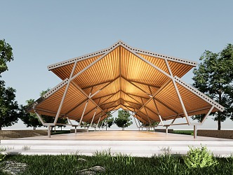 Modern Pavilion Landscape Corridor Landscape Structure Rest Architecture Landscape Pavilion Landscape Architecture 3d model