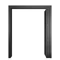 Modern Black Folding Door Design For Interior Space Saving Home Decor 3d model