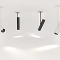 Modern Cylindrical Ceiling Downlights And Spotlights In White Black Stylish Design