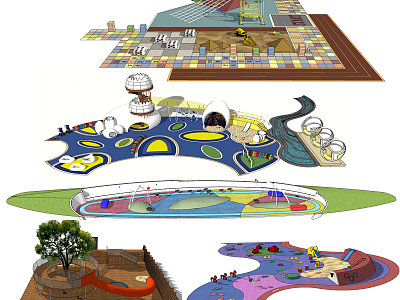 Modern Amusement Park model