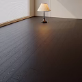 Dark Wooden Flooring With Wood Grain Texture In Interior With Natural Light And Floor Lamp