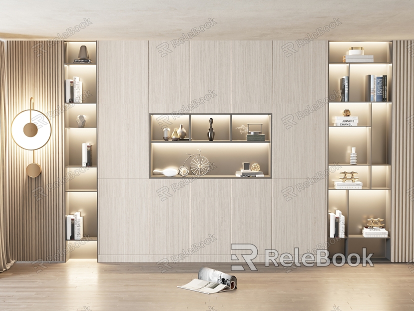 Modern Bookcase Decorative Cabinet model