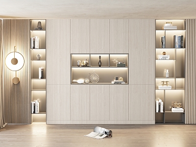 Modern Bookcase Decorative Cabinet 3d model