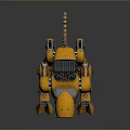 Yellow Mechanical Robot Dog Featuring Spiral Tail And Robotic Legs Design