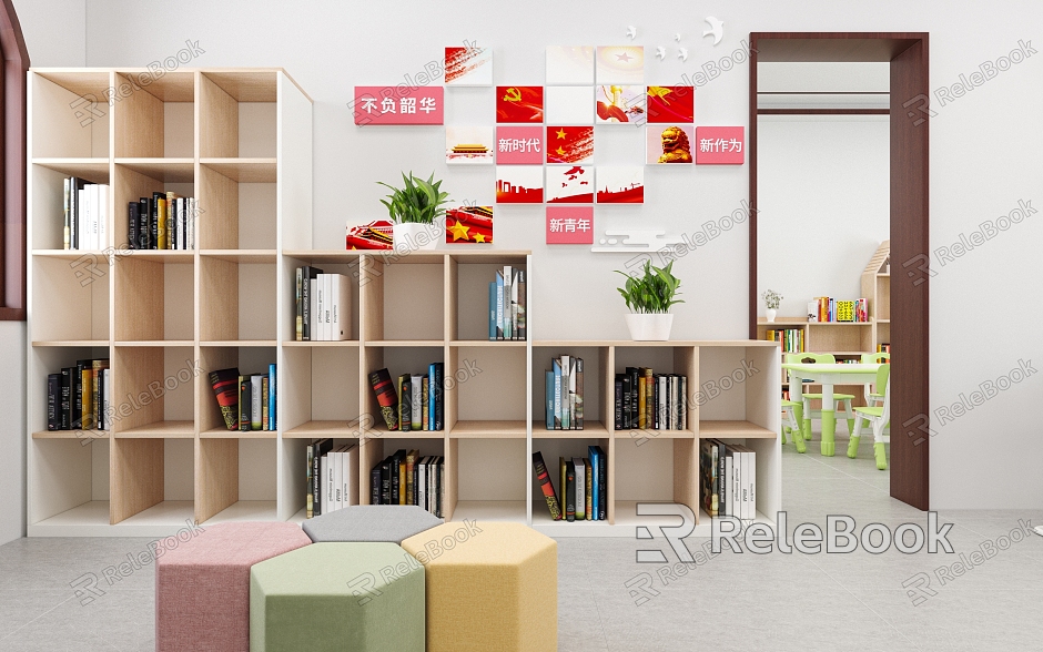 Bookshelf Bookcase Sofa model