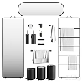Bathroom Essentials With Towel Racks And Toiletries