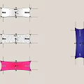 Modern Creative Home Optical Axis Clock Kite Clock Pendant Designer 3d model