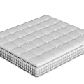 Soft Supportive White Mattress With Quilted Pattern And Stitched Edges