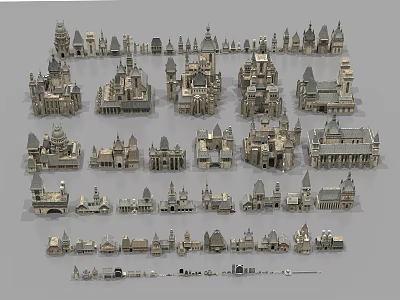 European-style castle 3d model European-style castle 3d model