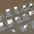 Various Smart Machines With Modern Design For Commercial Use And Multiple Functions 3d model