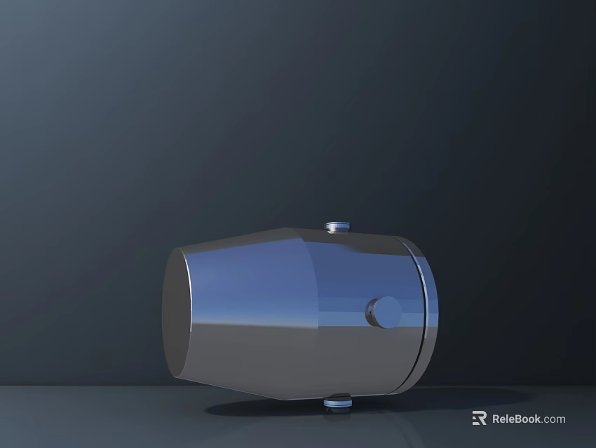 Shiny Silver Metallic Bathroom Accessory With Modern Glossy Sleek Design 3d model