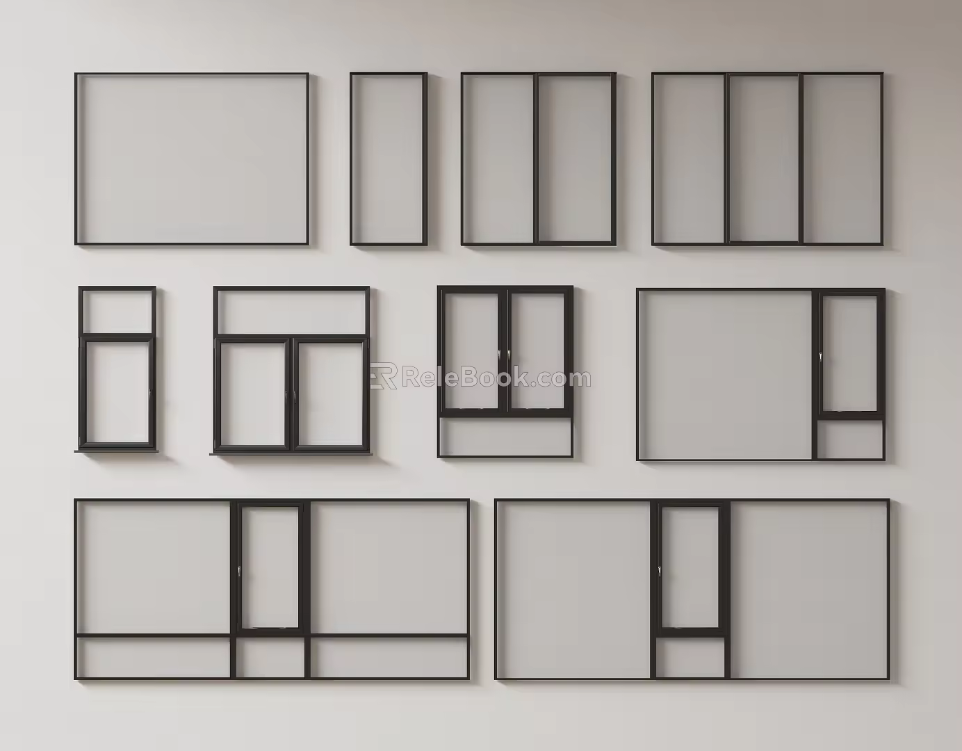 Modern windows combination windows glass windows floor-to-ceiling windows balcony windows bay windows bedroom windows sliding windows casement windows doors and windows 3d model