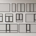 Modern windows combination windows glass windows floor-to-ceiling windows balcony windows bay windows bedroom windows sliding windows casement windows doors and windows 3d model