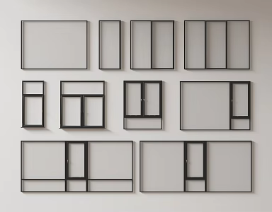 Modern windows combination windows glass windows floor-to-ceiling windows balcony windows bay windows bedroom windows sliding windows casement windows doors and windows 3d model