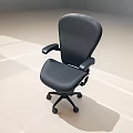 Ergonomic Black Office Chair With Armrests Swivel Wheels And Modern Design