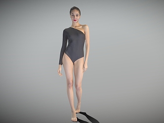 Yoga clothing beauty standing posture lady beauty model 3d model