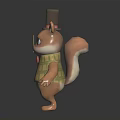 Anthropomorphic Squirrel Character Wearing Top Hat Glasses Bow Tie And Vest