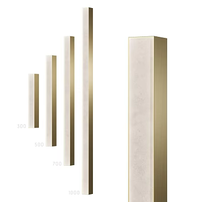Elegant Modern Wall Lamps With Gold Frame And White Body Design 3d model