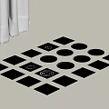 Various Black Metal Floor Drain Covers With Different Patterns And Shapes 3d model