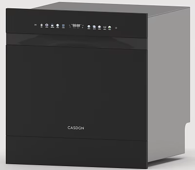 CASDON Black Sleek Modern Kitchen Appliance With Top Control Panel Design 3d model