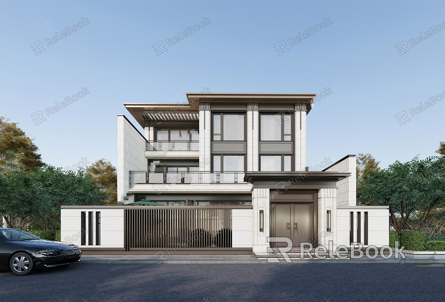 New Chinese style single-family villa model