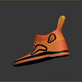 Orange Modern Casual Shoes With Black Accents Unique Heel And Comfortable Sole Design
