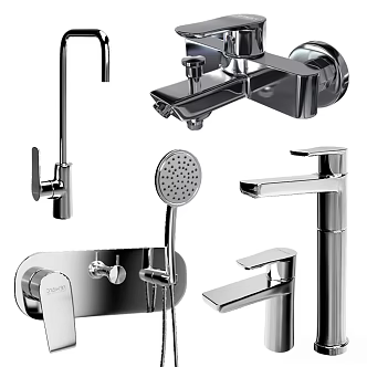 Modern faucet shower 3d model