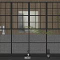modern floor-to-ceiling windows 3d model
