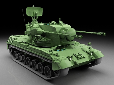 Cheetah Air Defense Tank Self-propelled Anti-aircraft Gun German Armor 3d model