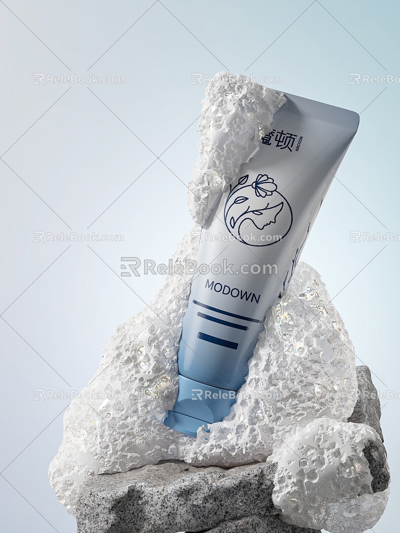 Foam facial cleanser cosmetic toiletries 3d model