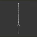 Decorative Metal Garden Ornament With Silver Spiral Design And Trident Prongs