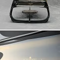 Modern Black Piano With Sleek Design Transparent Stand And Stool
