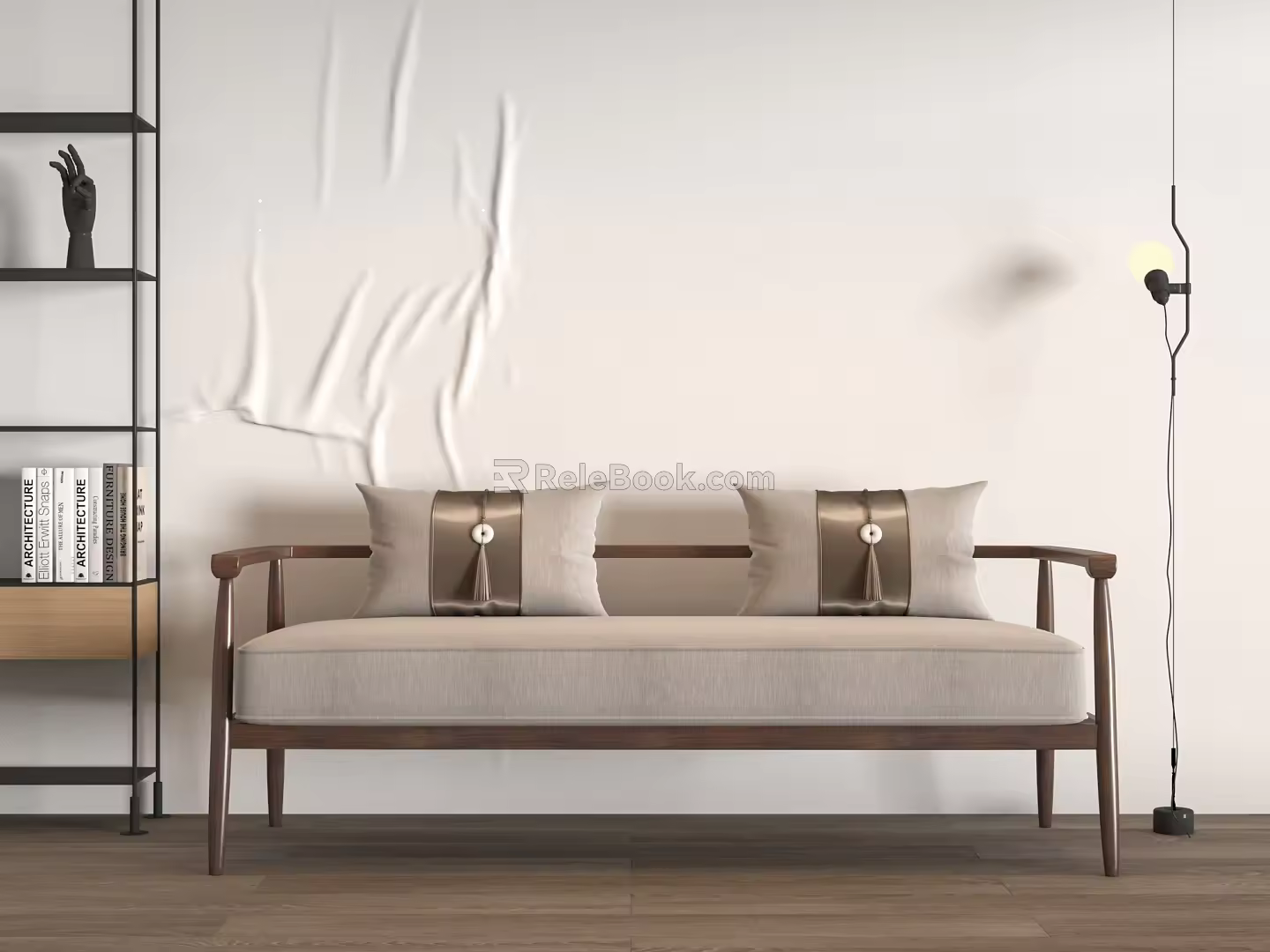 New Chinese-style chaise longue 3d model