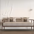 New Chinese-style chaise longue 3d model