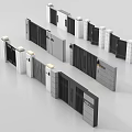 Modern Elegant Gate Designs With Various Metal Panels And Stone Pillars