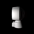 Modern Air Cooler Fan With White Base And Circular Tabletop Design 3d model