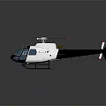 Modern Helicopter Design With White Body Black Rotors And Reflective Surface Background