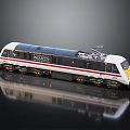Sleek Modern Train Model With Black Roof Red Stripe And Detailed Exterior Design