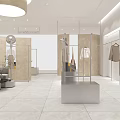 Modern Clothing Store Interior Design With Stylish Mannequins Clothing Displays And Decorative Plants