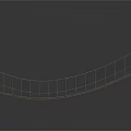 Curved Metal Architectural Components With Grid Framework And Textured Panels